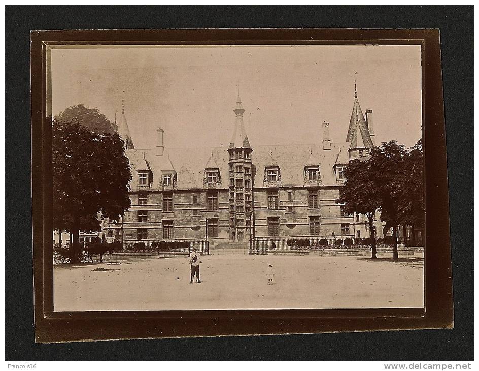 Photographie De Nevers En 1907 - Palais Ducal & Enfants Dans La Cour - Rare Cliché - Lieux