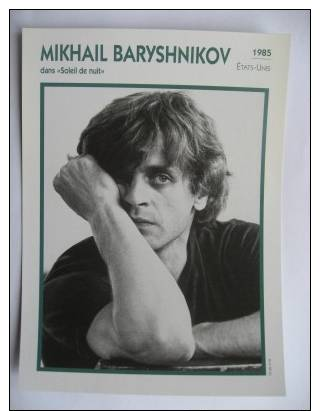 FICHE CINEMA  MILHAIL  BARYSHNIKOV  1985 - Autres & Non Classés