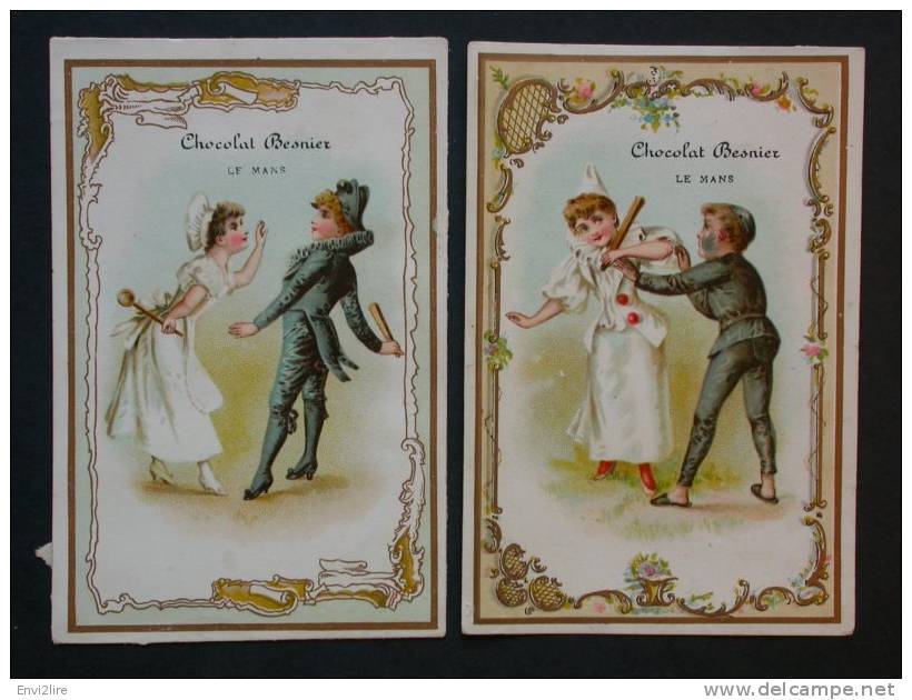 Ref1658B Lot 6 Chromos Chocolat Besnier Le Mans - Jeux D'enfants. - Autres & Non Classés