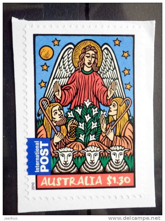 Australia - 2010 - Mi.nr.3498 - Used - Christmas - Engel And Two Shepherds - On Paper - Gebraucht