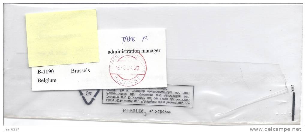 Taxe Perçue - Budapest - 23.04.1998 (sur Enveloppe Plastique Transparente) - Poststempel (Marcophilie)