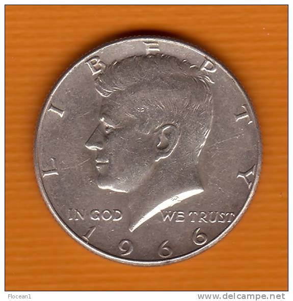 **** USA  - ETATS-UNIS  - HALF DOLLAR 1966 KENNEDY - ARGENT - SILVER **** EN ACHAT IMMEDIAT !!! - 1964-…: Kennedy