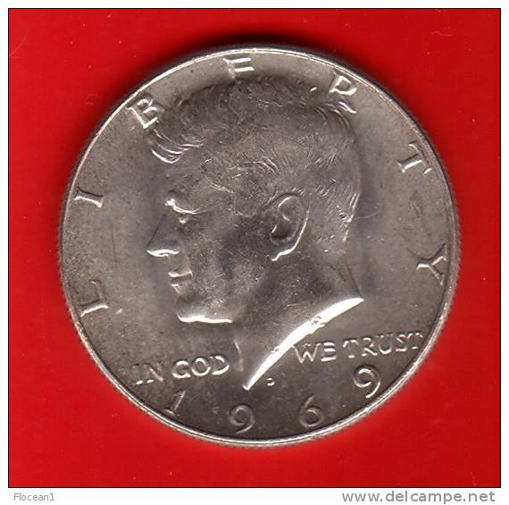 **** USA  - ETATS-UNIS  - HALF DOLLAR 1969  KENNEDY - SILVER - ARGENT **** EN ACHAT IMMEDIAT !!! - 1964-…: Kennedy