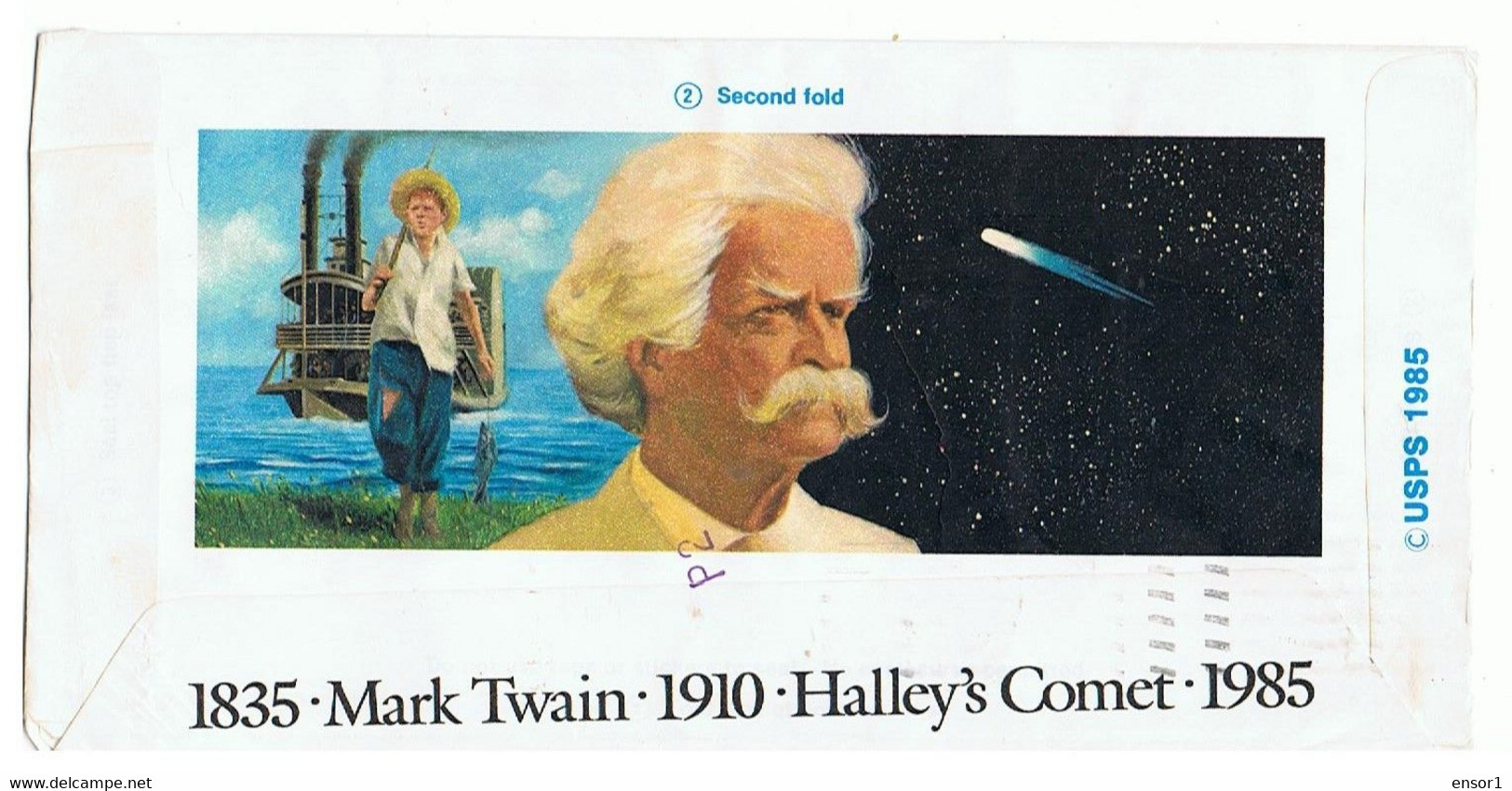 USA - 1987 - Aerogram - Mark Twain - Halley's Comet- FDC - TB - Astrologie