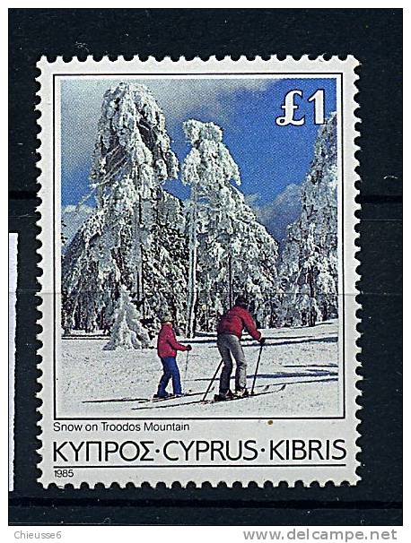 Chypre** N° 635 - Série Courante. Paysage : Ski En Forêt - Ongebruikt