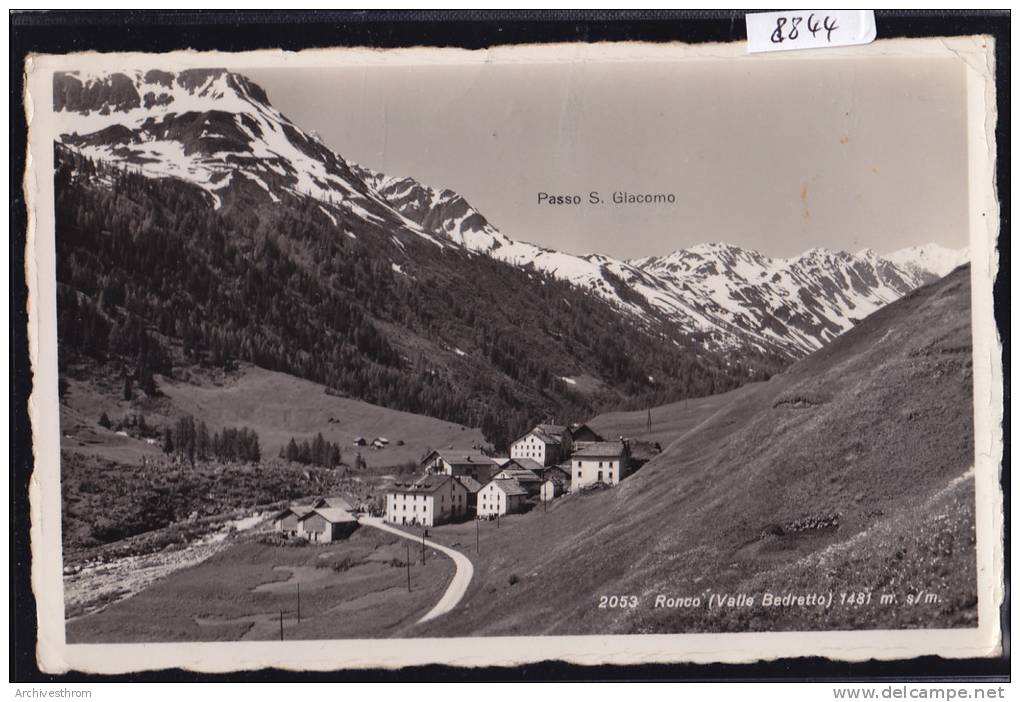 Ronco ( Valle Bredretto - 1481 M) - Ca 1942 (8844) - Ronco Sopra Ascona