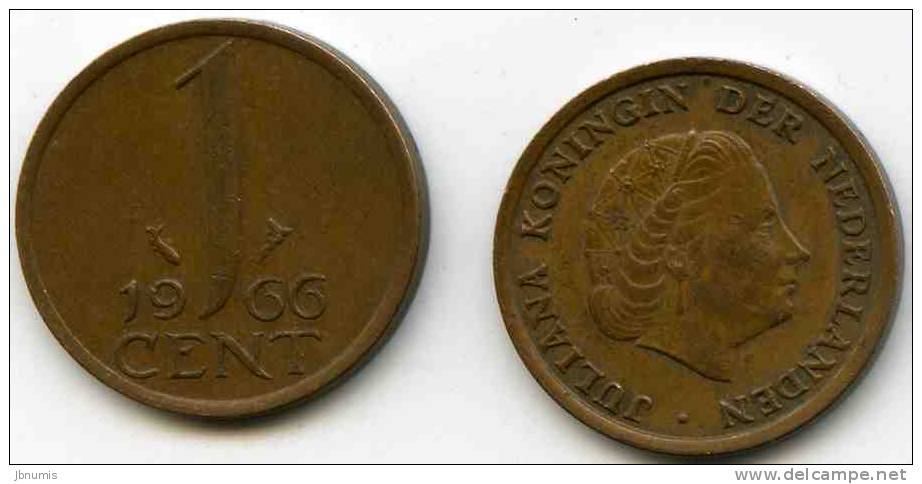 Pays-Bas Netherland 1 Cent 1966 Grande Date KM 180 - 1948-1980 : Juliana