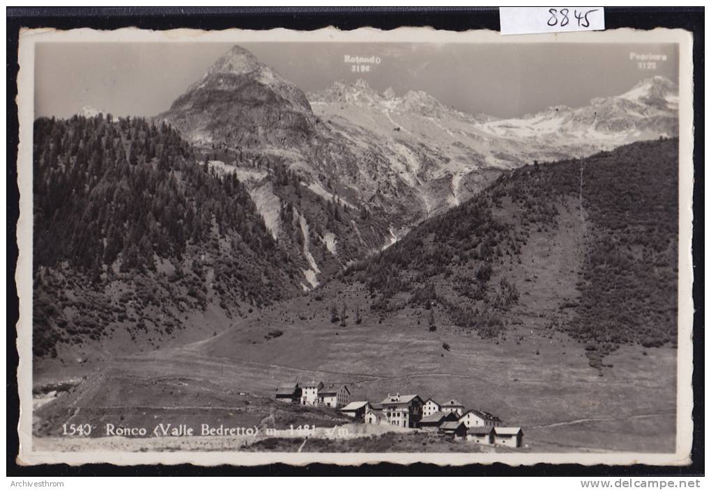 Ronco ( Valle Bredretto - 1481 M) - Ca 1942 (8845) - Ronco Sopra Ascona