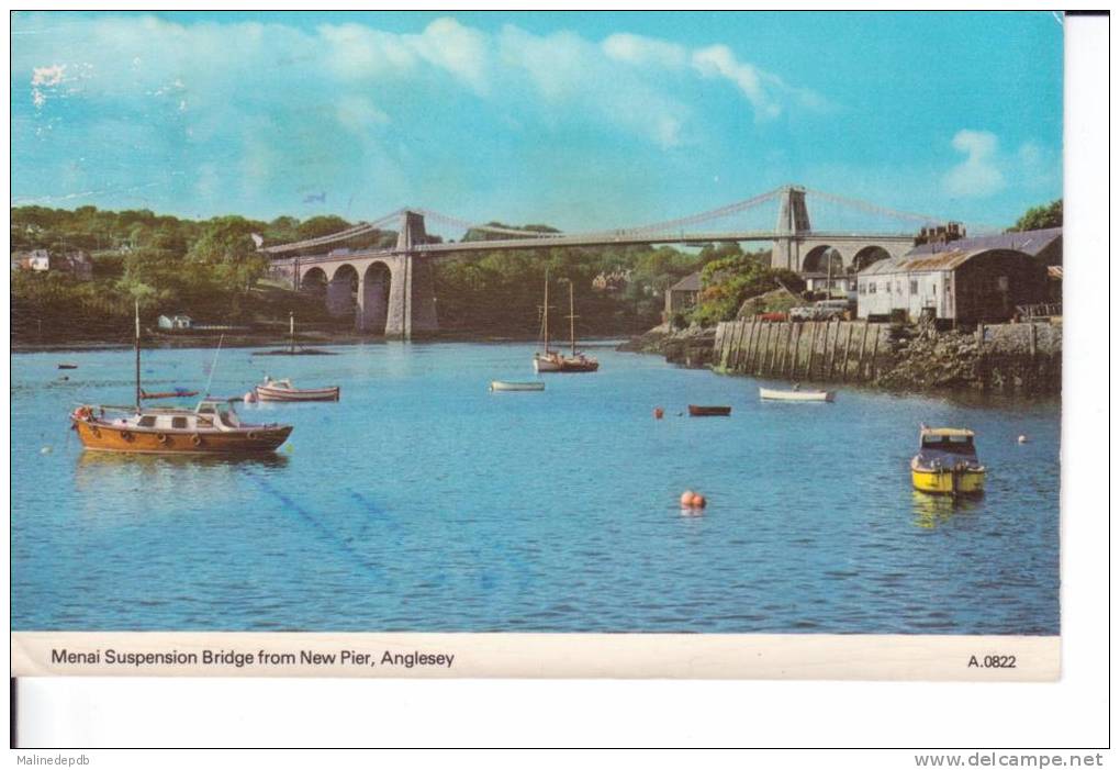CP 1983 - Menai Suspension Bridge From New Pier - ANGLESEY - Anglesey