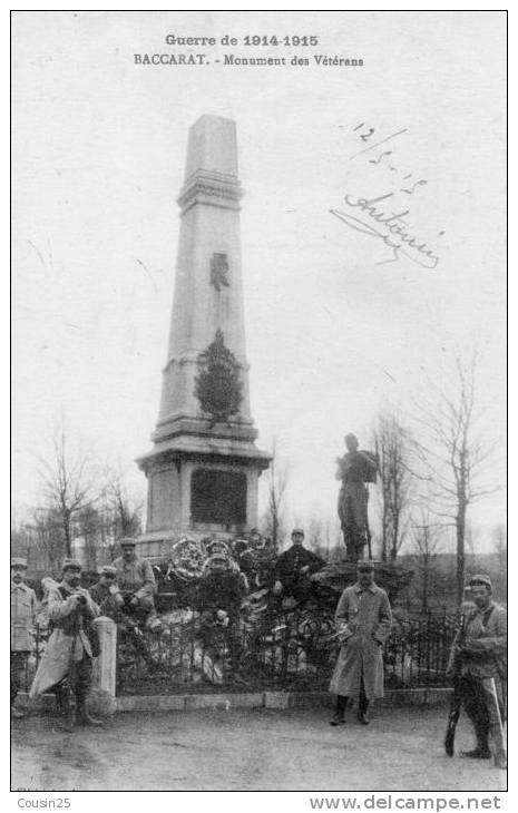 54 BACCARAT - Monument Des Vétérans - Baccarat