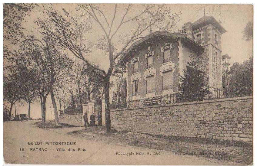 CPA 46 PAYRAC Villa Des Pins 1917 - Autres & Non Classés
