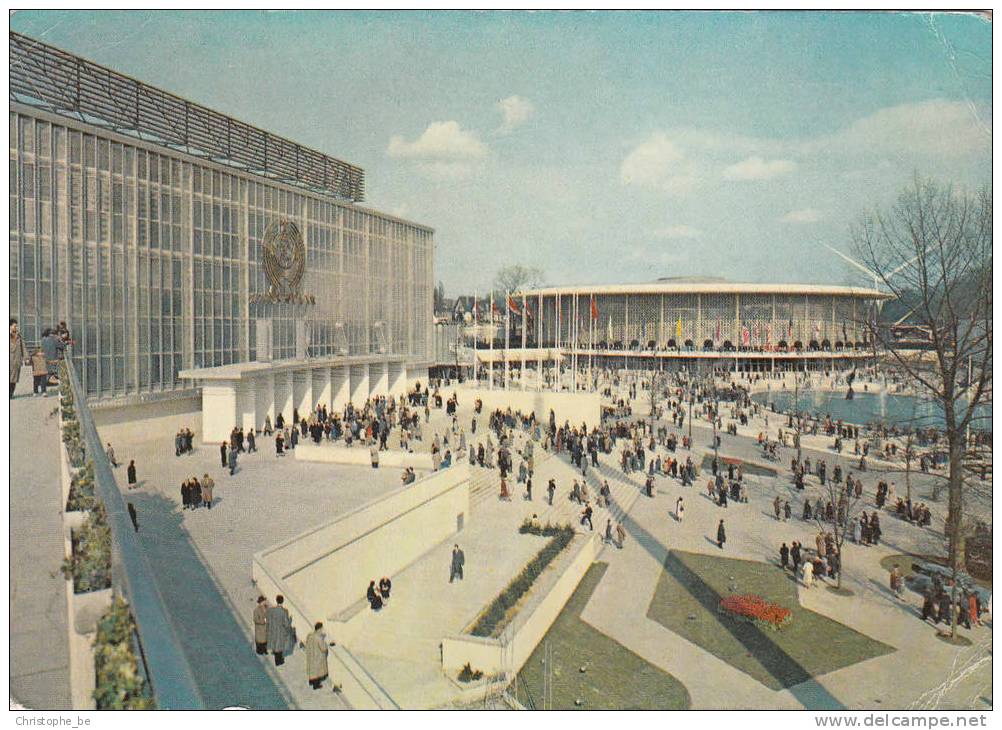 Brussel, Bruxelles, Expo 58, De Paviljoenen Van De U.S.S.R. En De U.S.A. (pk10949) - Fêtes, événements