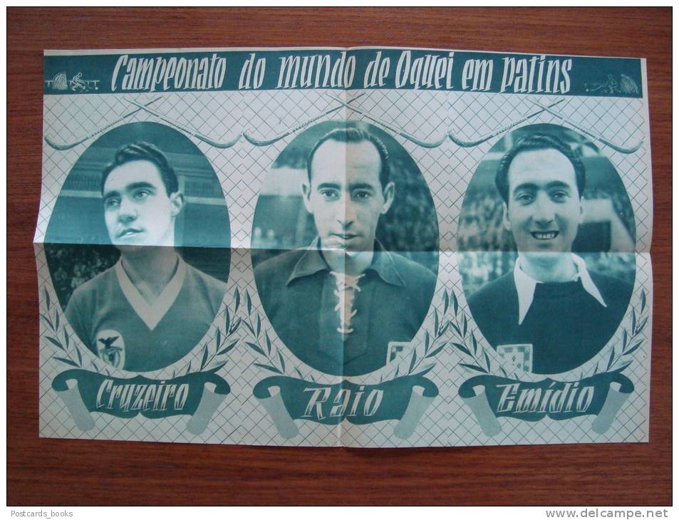 1950 Poster CAMPEONATO MUNDO Hoquei HOQUEY Patins PORTUGAL. Hockey Championship WORLD CUP - Autres & Non Classés