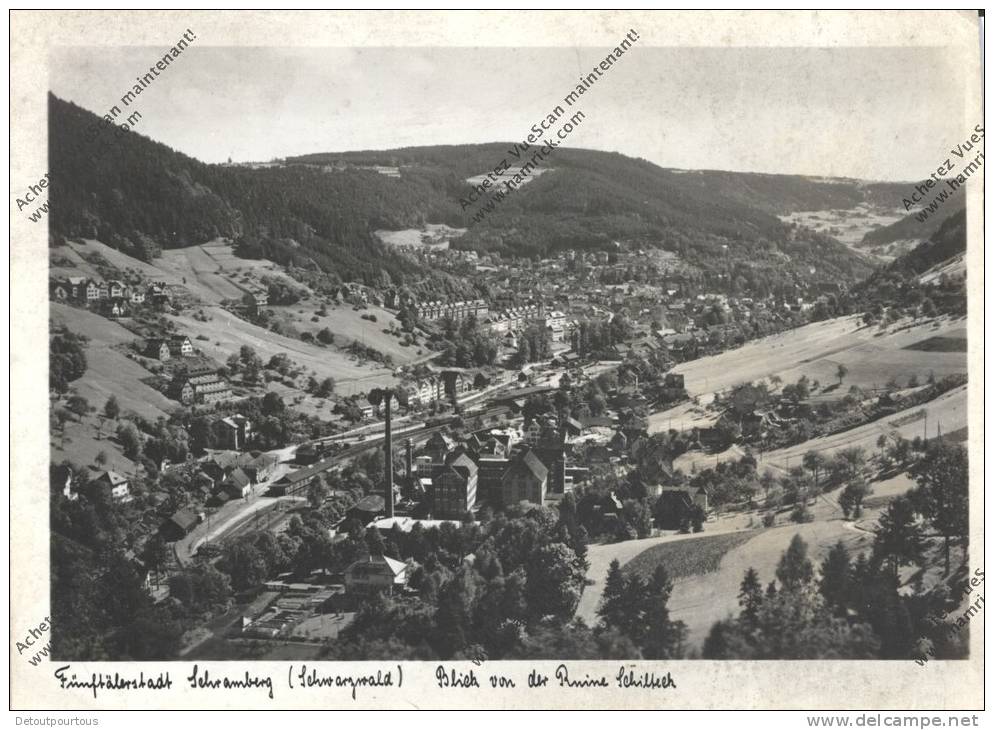 SCHRAMBERG : Fünftälerstadt Schwarzwald  : Blick Vom Ruine Schilteck Mit Bahnhof Bahn Gare Railways - Schramberg