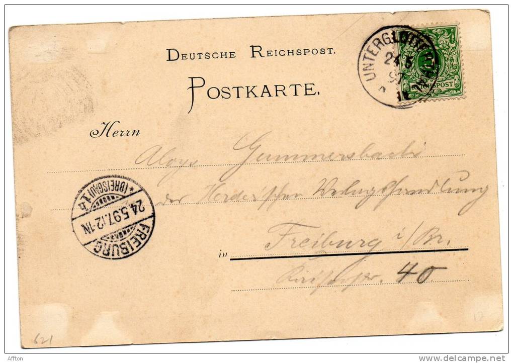 Gruss Aus Gasthaus Zum Engel Glotterthal 1897 - Glottertal