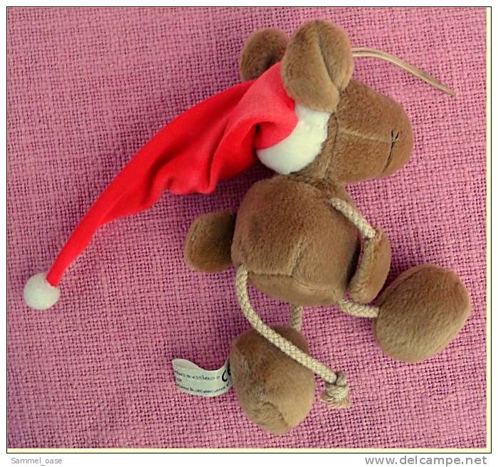 Karlchen Maus Von W. Steinbeck  -  Mit Rot-weißer Winter-Zipfelmütze  -  Größe Ca. 15 Cm - Cuddly Toys