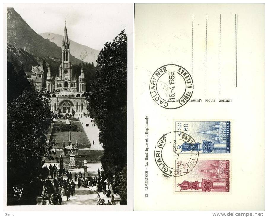 LOURDES APPARIZIONE MADONNA A BERNADETTE 1958  MAXIMUM - Cartes-Maximum (CM)