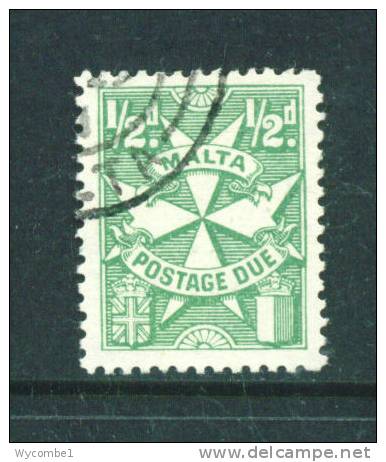 MALTA  -  1925  Postage Due  1/2d  Used As Scan - Malte (...-1964)