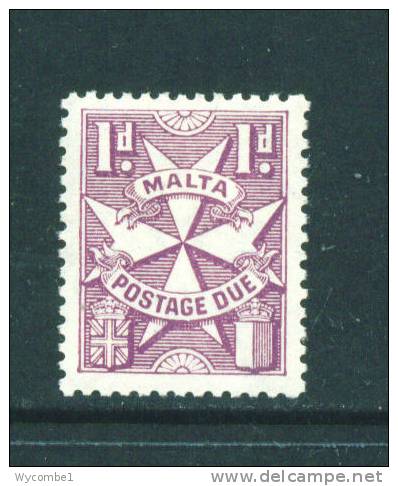 MALTA  -  1925  Postage Due  1d  Mounted Mint As Scan - Malta (...-1964)