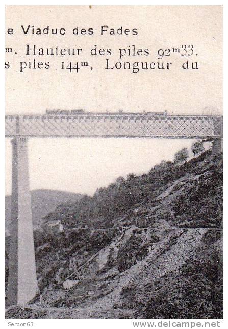 CARTE ANCIENNE C.P.A. 63770 LES FADES LE VIADUC SAINT GEORGES LES ANCIZES COMPS PUY DE DOME EDITIONS VDC ELD N° 4305 - Saint Gervais D'Auvergne