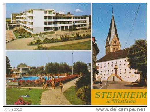 AK 3282 Steinheim Westfalen MB Schwimmbad Krankenhaus St. Rochus Pfarr-Kirche - Swimming