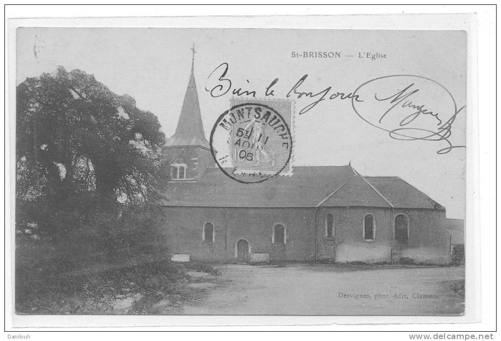 58 // SAINT BRISSON  L église . Edit . Desvignes . - Sonstige & Ohne Zuordnung