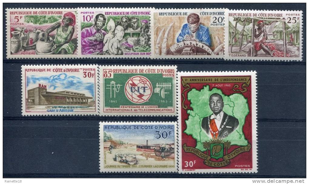 Cote D'Ivoire (république )        Année 1965       230/237  Neufs Avec Et Sans Charnières - Côte D'Ivoire (1960-...)