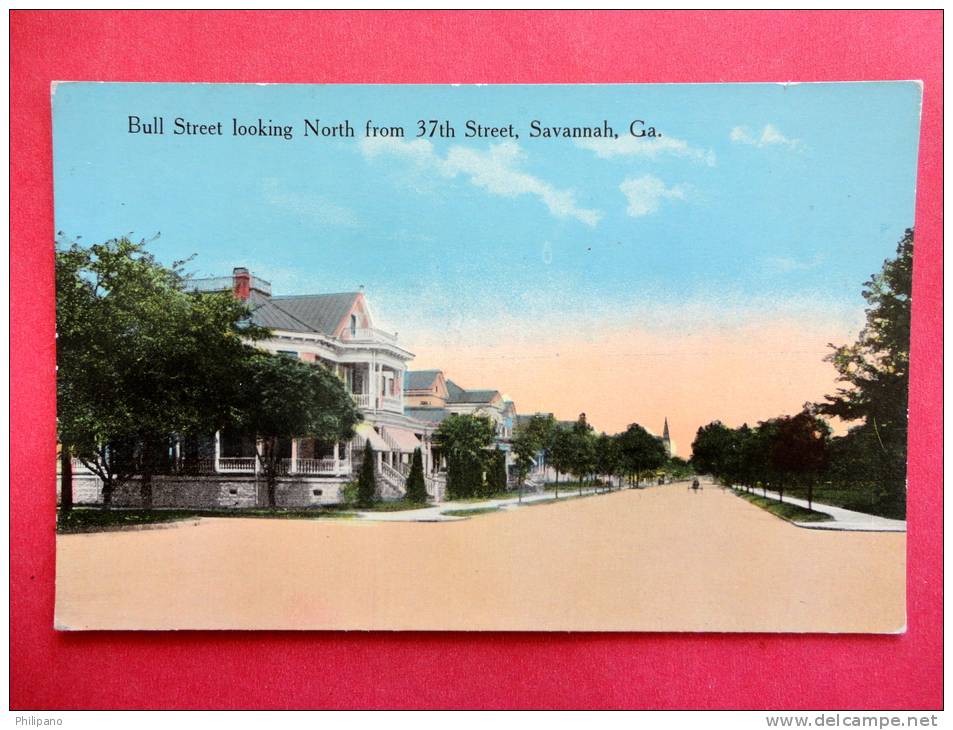 - Georgia > Savannah --  Bull Street  North From 37 Th Street  Ca 1910 - --         ------------ -- Ref 515 - Savannah