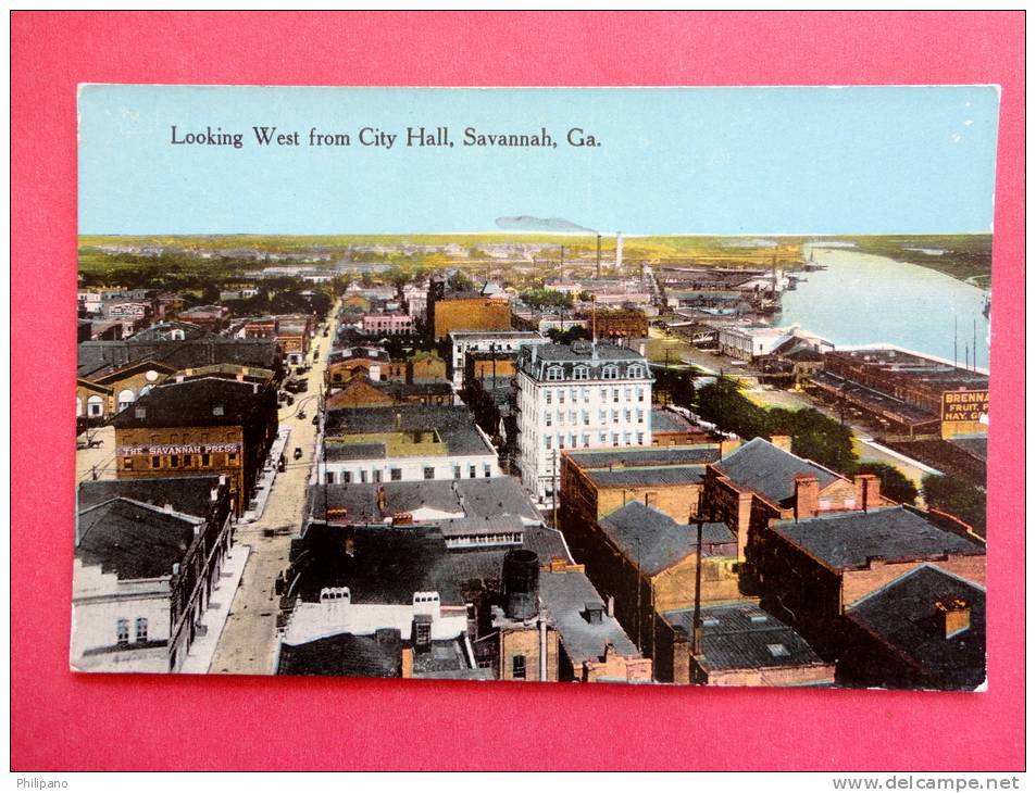 - Georgia > Savannah --  Looking West From City Hall-- Ca 1910 - --         ------------ -- Ref 515 - Savannah