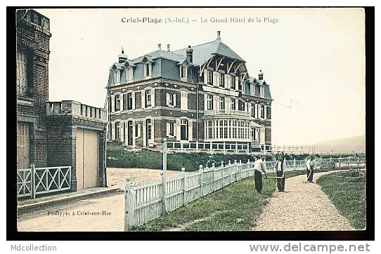 76 CRIEL SUR MER / Le Grand Hôtel De La Plage / BELLE CARTE COULEUR - Criel Sur Mer