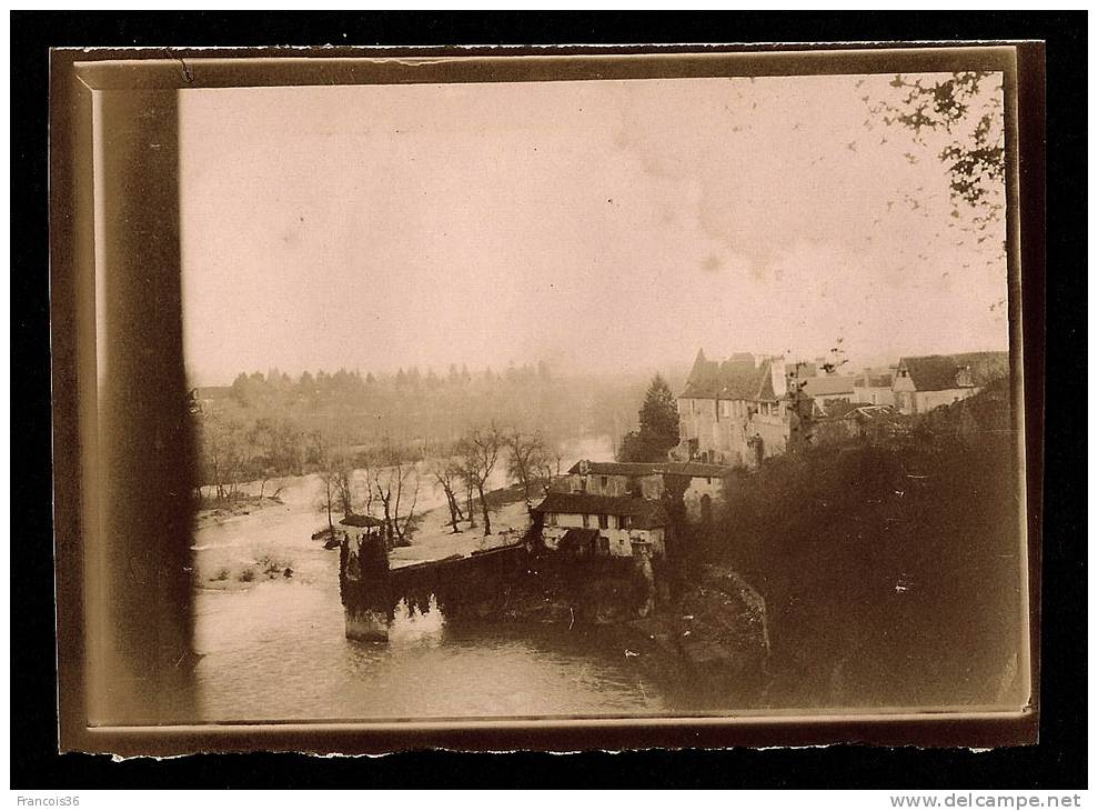 Photographie De Sauveterre De Béarn En 1907 - Vue Panoramique - Rare Cliché - Places