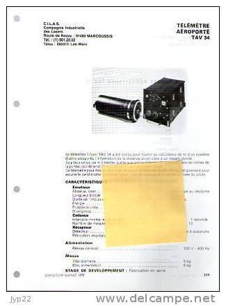 Fiche Marine Nationale Télémètre Aéroporté TAV 34 - CILAS Cie Indust. Des Lasers Marcoussis - Equipement