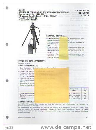 Fiche Marine Nationale Chercheur De Nord CDN 13 - SFIM Massy - Equipement