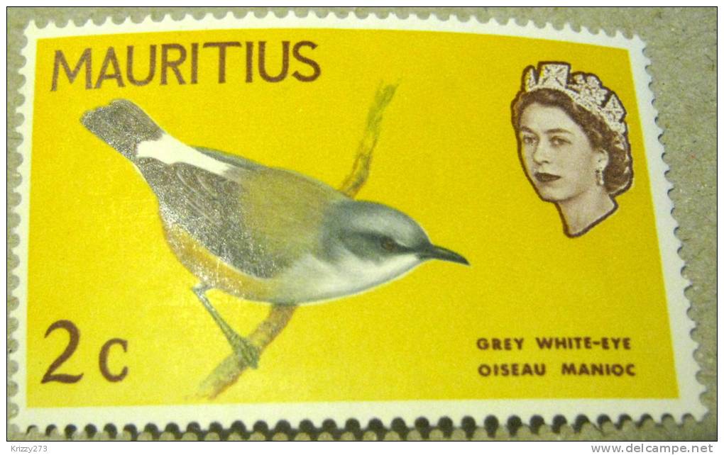 Mauritius 1965 Grey White-eye Bird 2c - Mint - Maurice (...-1967)