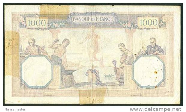 1000 FRANCS , 24.12.1931. CERES E MERCURE - 1 000 F 1927-1940 ''Cérès E Mercure''