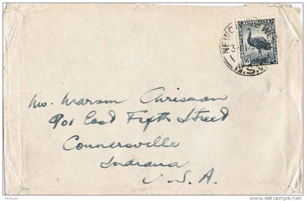 2030. Carta NEWCASTLE West (Australia) N.S.W. 1950. Emú - Briefe U. Dokumente
