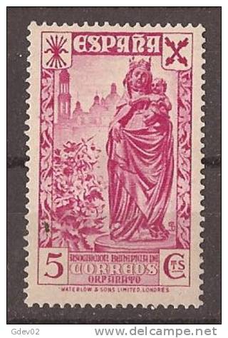 ESBE21-LA540.Virgen De MONTSERRAT. BENEFICENCIA Española.1938 (Ed NE 21**)sin Fijasellos,MAGNIFICA.RARA - Wohlfahrtsmarken