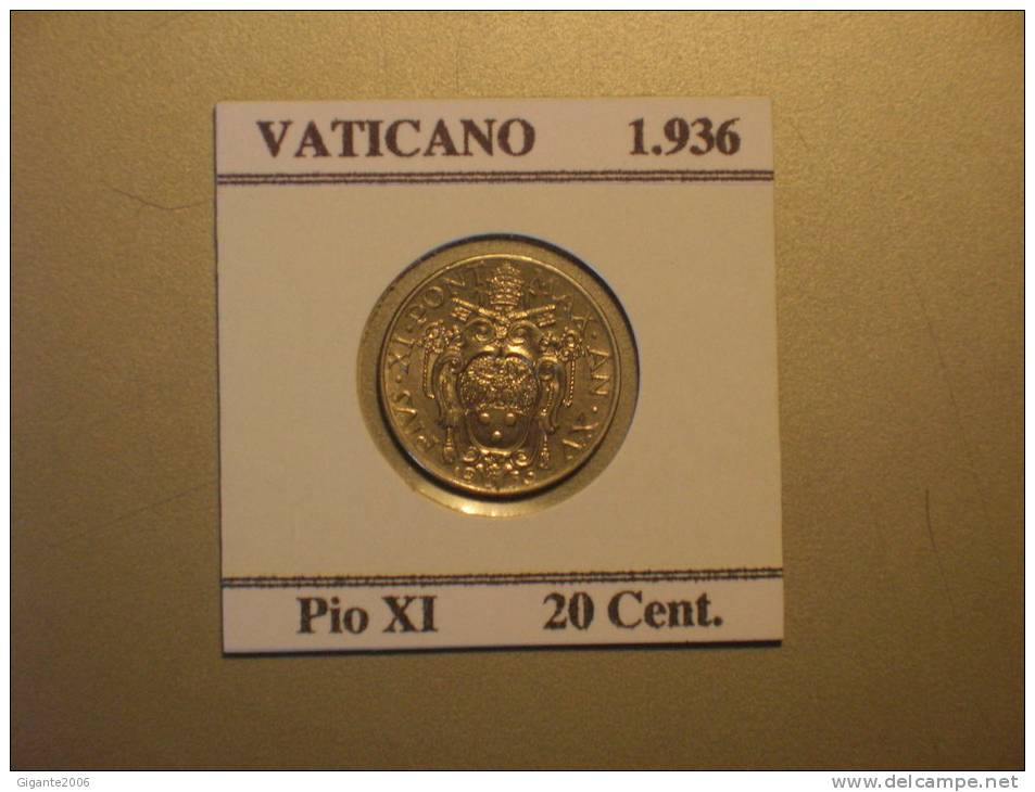 PIO XI 20 Céntimos  1936 (10100) - Vatikan