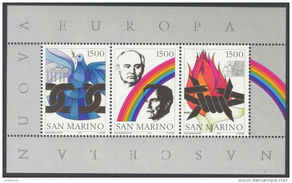 San Marino 1991 Europa Bird Pigeon Block Of 3 MNH** - Institutions Européennes