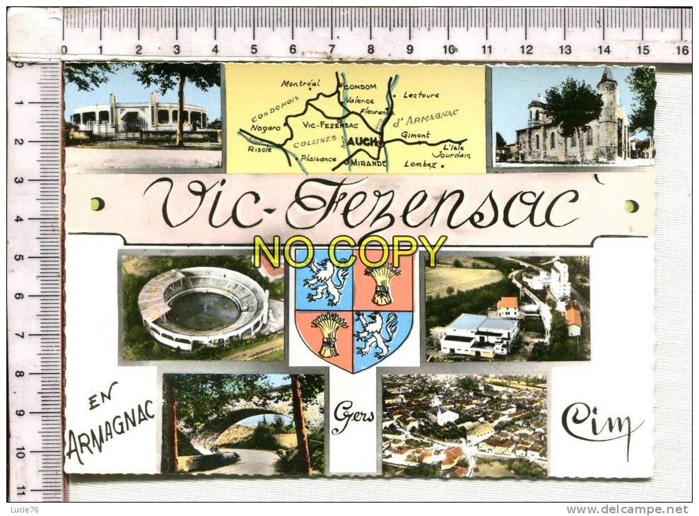 VIC - FEZENSAC  -   6 Vues - Blason -  Circuit - Vic-Fezensac