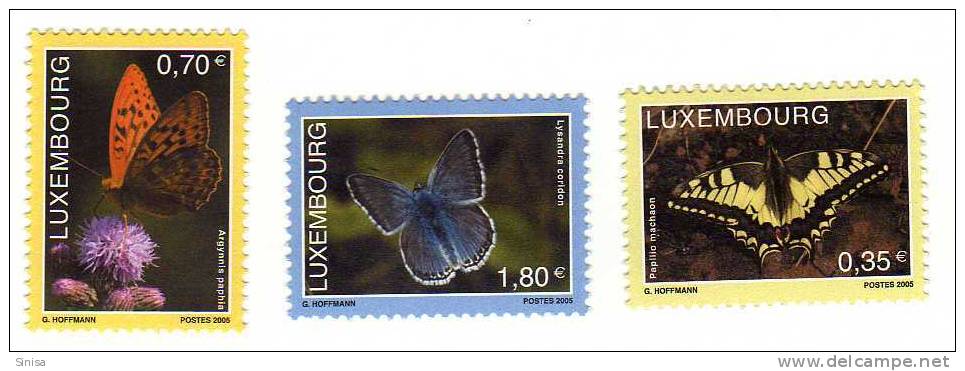 Luxembourg / Fauna / Insects / Butterfly, Butterflies - Unused Stamps