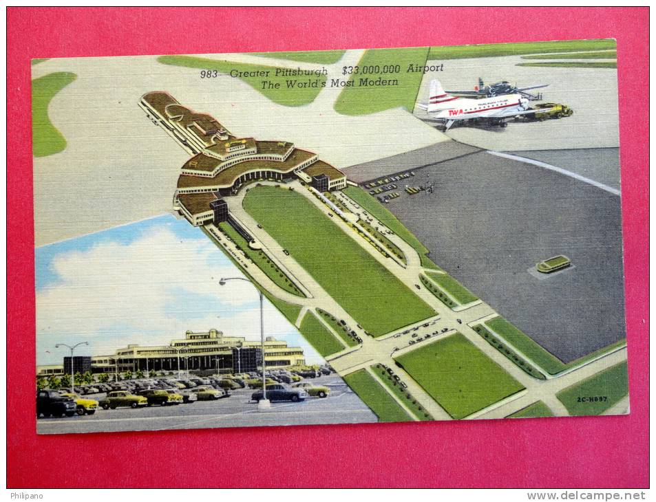 - Pennsylvania > Pittsburgh  Greater Pittsburg Airport-- Multi View Linen-- Ref 516 - Pittsburgh