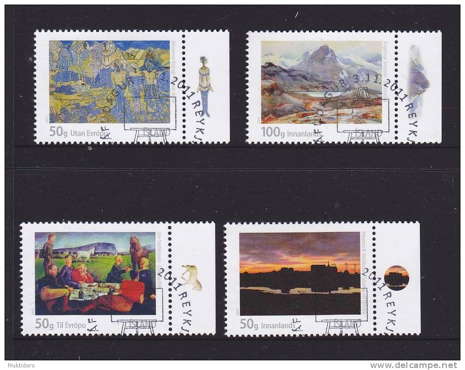 Iceland Mi 1334-1337 Visual Arts II - The Pioneers Paintings First Day Cancellation - 2011 - Nuovi