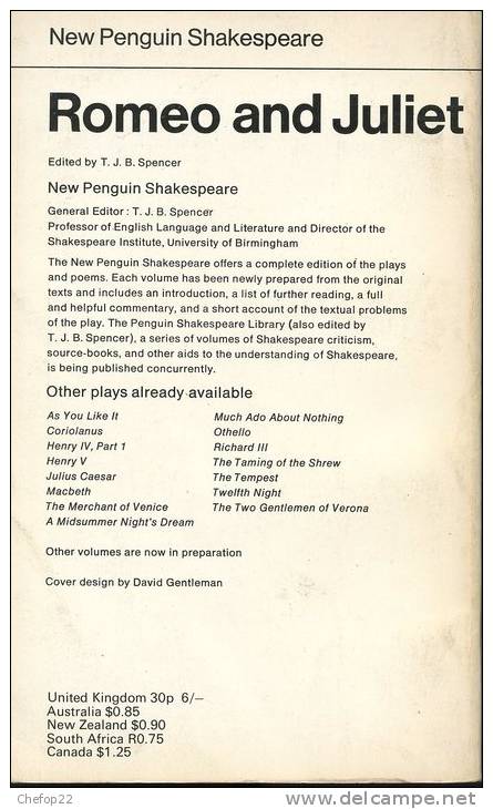 Romeo And Juliet - W. Shakespeare - Penguin Books - Drama's