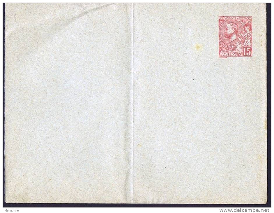 Albert 1er  Enveloppe à 15 Cent, 147 X 112mm . Neuve  Plis - Enteros  Postales
