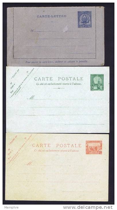 Entiers Postaux: 1 Carte-lettre Et 2 Cartes Postales Neuves - Storia Postale