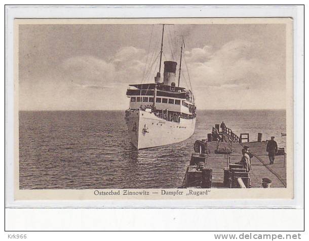 GERMANY ZINNOWITZ DAMPFER RUGARD Nice Postcard - Zinnowitz