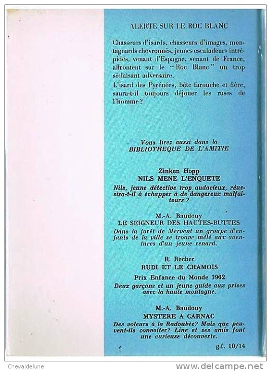 [ENFANTINA]  M.-A. BAUDOUY : ALERTE SUR LE ROC BLANC ILLUSTRE PAR G. DI MACCIO  1970 - Bibliotheque De L'Amitie