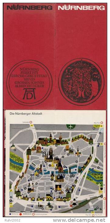Alter Städteführer Nürnberg (zum 500. Geburtstag Von Albrecht Dürer - 1971) - Sonstige & Ohne Zuordnung