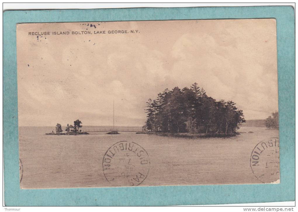 LAKE GEORGE.  -  RECLUSE ISLAND BOLTON  -  1914  - - Lake George